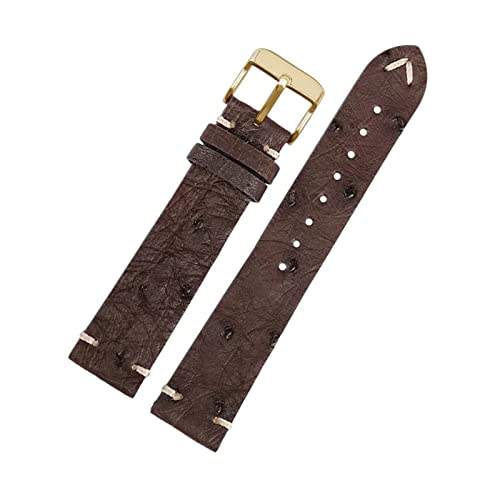 NXNONEPD 18/20/22mm Vintage Strauß Leder Watchband Ersatz Anti-Sweat Skin Friendly Watch Armband-Armband für mechanische Uhren NXNONEPD 18/20/22mm Vintage Strauß Leder Watchband Ersatz Anti-Sweat Skin Friendly Watch Armband-Armband für mechanische Uhren von NXNONEPD