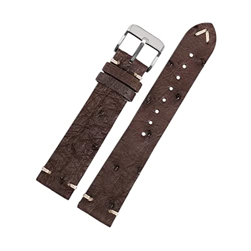 NXNONEPD 18/20/22mm Vintage Strauß Leder Watchband Ersatz Anti-Sweat Skin Friendly Watch Armband-Armband für mechanische Uhren NXNONEPD 18/20/22mm Vintage Strauß Leder Watchband Ersatz Anti-Sweat Skin Friendly Watch Armband-Armband für mechanische Uhren von NXNONEPD