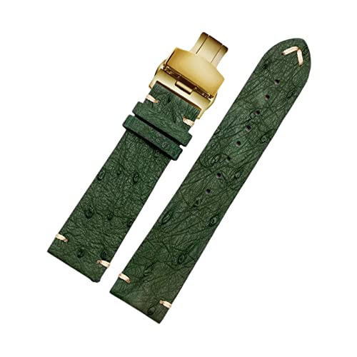 NXNONEPD 18/20/22mm Vintage Strauß Leder Watchband Ersatz Anti-Sweat Skin Friendly Watch Armband-Armband für mechanische Uhren von NXNONEPD