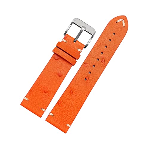 NXNONEPD 18/20/22mm Vintage Strauß Leder Watchband Ersatz Anti-Sweat Skin Friendly Watch Armband-Armband für mechanische Uhren von NXNONEPD