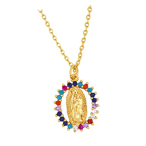 NXNONEPD 1pc exquisite Jungfrau Maria Anhänger Halskette Muttertag Geschenk für Mama Bunt Mode Schmuck Langlebige Design Überraschung für Muttertag Geburtstag und Besonderheit NXNONEPD 1pc exquisite Jungfrau Maria Anhänger Halskette Muttertag Geschenk für Mama Bunt Mode Schmuck Langlebige Design Überraschung für Muttertag Geburtstag und Besonderheit von NXNONEPD