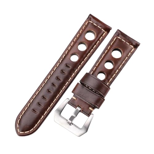 NXNONEPD 20/22/24mm Frauen Männer Öl gewachertes Kowide Watchband Echtes Leder Uhrengurt mit Edelstahlnadel Schnalle von NXNONEPD