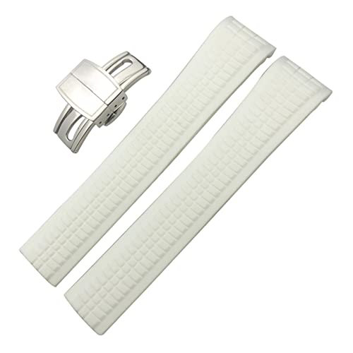 NXNONEPD 21mm Gummi -Uhrband für PP 5164A 5167A Silicon Watch Armband Armband wasserdicht/orange Silber/21 mm von NXNONEPD