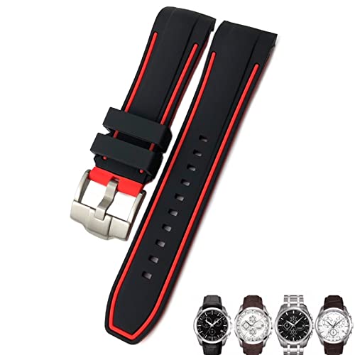 NXNONEPD 23mm 24mm Rubber Silicone Watch Strap Fit for Compatible with T035 T035627 Butterfly Buckle Replacement Black Blue Curved End Watch Bands NXNONEPD 23mm 24mm Rubber Silicone Watch Strap Fit for Compatible with T035 T035627 Butterfly Buckle Replacement Black Blue Curved End Watch Bands von NXNONEPD