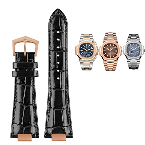 NXNONEPD 25x13.0mm notch genuine leather watch strap + connector for 5711 5726 5712g watchband wristband Origin China von NXNONEPD