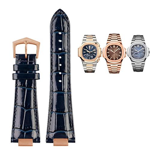 NXNONEPD 25x13.0mm notch genuine leather watch strap + connector for 5711 5726 5712g watchband wristband Origin China von NXNONEPD