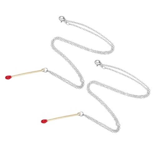 NXNONEPD 2pcs Match Anhänger Halskette Halskette Schmuck Schmuck Schmuck Fashion Anhänger Kette Matchstick Charm Matchstick -Form Charm Alloy NXNONEPD 2pcs Match Anhänger Halskette Halskette Schmuck Schmuck Schmuck Fashion Anhänger Kette Matchstick Charm Matchstick -Form Charm Alloy von NXNONEPD