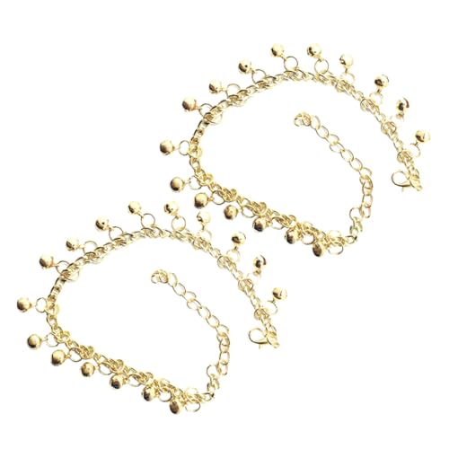 NXNONEPD 2pcs Verstellbare Frauen Glocken -Fußkettchen Stilvoller Sommer -Strand -Fußschmuck für Frauen mit klarem Bell -Sound -Knöchelarmband für lässige formelle Anlässe von NXNONEPD