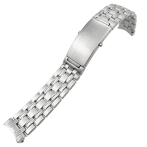 NXNONEPD 316L Edelstahl gebogenes Ende Watchband 20 mm 22 mm Pass für Planet Ocean Diver 300 Silber Massivuhr -Gurt/3 Stämme/20 mm von NXNONEPD