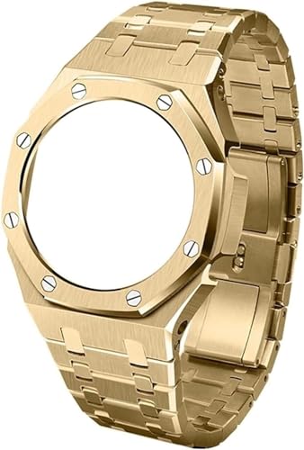 NXNONEPD 3rd 44mm All Edelstahl Uhr Watch Beatel Gurters Ersatzzubehör ， für GA2100 GA2100SKE-7A Herren Uhren Bands Mod Kit von NXNONEPD