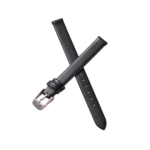 NXNONEPD 8/10/12/14/16/18/20/22 mm Frauen handgefertigtes Vollkorn -Kuhspur -Uhrengurt mit silbernen Stiftschnalle von NXNONEPD