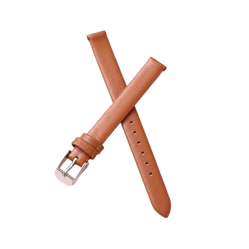 NXNONEPD 8/10/12/14/16/18/20/22 mm Frauen handgefertigtes Vollkorn -Kuhspur -Uhrengurt mit silbernen Stiftschnalle von NXNONEPD