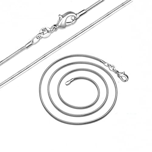 NXNONEPD Breite 1mm 925 Schlangenkette Halskettenlänge 40 cm-80 cm für Schmuckherstellung Anhänger von NXNONEPD