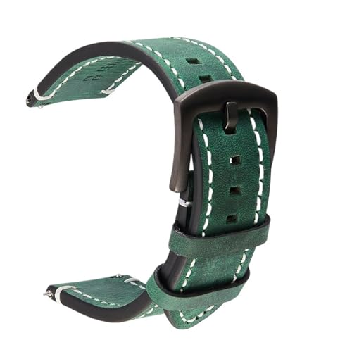NXNONEPD Crazy Horse Leder Watch Band 18mm 20 mm 22 mm 24 mm Straps Uhrenbänder dunkelgrau grau schwarzblau grün Gürtel von NXNONEPD
