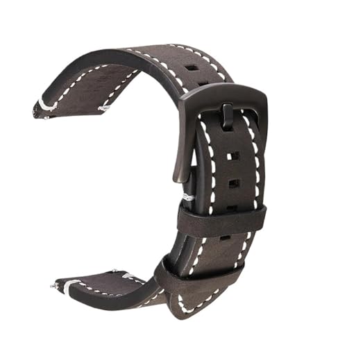 NXNONEPD Crazy Horse Leder Watch Band 18mm 20 mm 22 mm 24 mm Straps Uhrenbänder dunkelgrau grau schwarzblau grün Gürtel von NXNONEPD