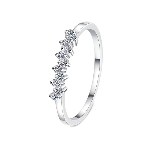 NXNONEPD Damenringe in Weiß, 18k Ehering -Verlobungsring winziger Ring mit Labor angebautem Diamant 0,2ct Ring von NXNONEPD