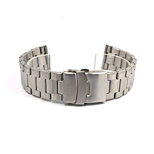 NXNONEPD Edelstahl -Uhrenband 20mm 22 mm schwarz Silber -Doppel -Presse -Sicherheitsschnallen Metall Armband Armband von NXNONEPD