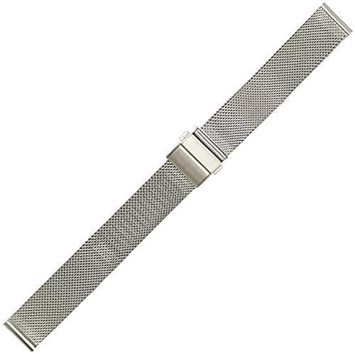 NXNONEPD Edelstahl gewebter Uhrengurt 16mm 18 mm 20 mm 22mm Uhren Band Universal Watchband Armband von NXNONEPD