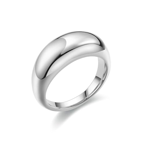 NXNONEPD Edelstahlringe, männlicher Ehering hochpolierter glattes Band Ring Frauen Männer Schmuck Trendy Kühl von NXNONEPD