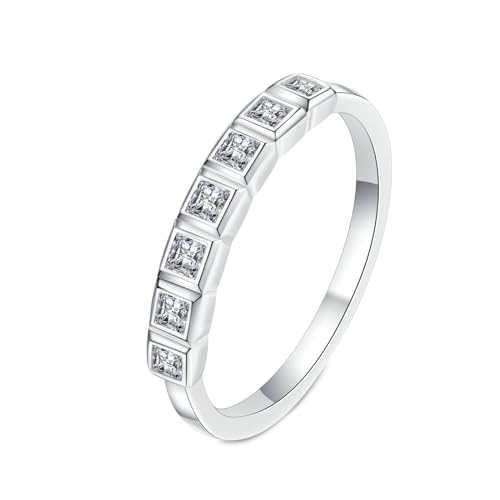 NXNONEPD Eheringe 18k, Komfortband Womens Ehering Band Pinky Ring mit Labor -Züchtung Diamant 0,56ct Ring von NXNONEPD