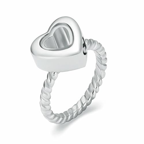 NXNONEPD Einäscherung Finger Ringe Schmuck für Asche Glas Herz Form von NXNONEPD