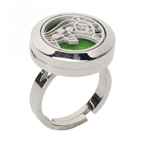 NXNONEPD Einstellbare offene Ringmanschette für Frauen und Männer einzigartiger Aromatherapie Schmuck präsentieren elegantes hohles Design für jeden Anlass modisches Accessoire für alle von NXNONEPD