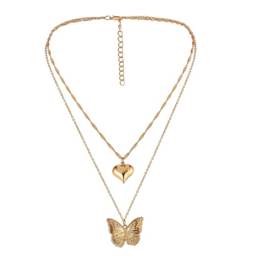 NXNONEPD Elegantes Herzcharm Halskette Doppelschicht Schlupfkette Perlenkette Schmuck Schmuck NXNONEPD Elegantes Herzcharm Halskette Doppelschicht Schlupfkette Perlenkette Schmuck Schmuck von NXNONEPD