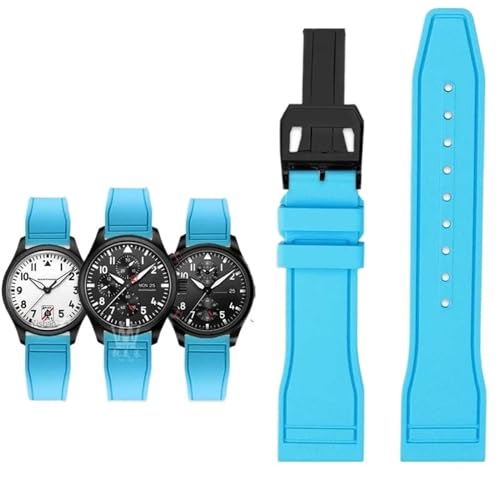 NXNONEPD For IWC Fluoro Rubber Watch Strap Quick Release Pilot F1 Team Waterproof Sports Bracelet Watchband 20mm 21mm 22mm von NXNONEPD