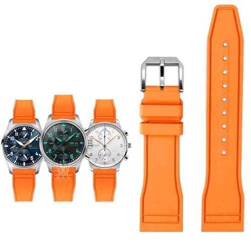 NXNONEPD For IWC Fluoro Rubber Watch Strap Quick Release Pilot F1 Team Waterproof Sports Bracelet Watchband 20mm 21mm 22mm von NXNONEPD