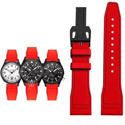 NXNONEPD For IWC Fluoro Rubber Watch Strap Quick Release Pilot F1 Team Waterproof Sports Bracelet Watchband 20mm 21mm 22mm von NXNONEPD
