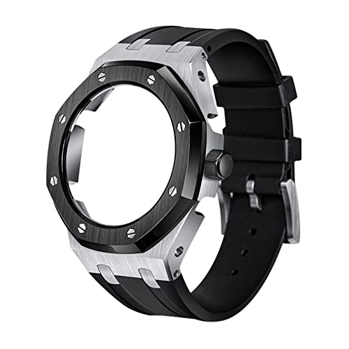 NXNONEPD GA2100 5rd Model Home Oak Metal Bezel Silicone Strap Simple In-one Watch Bands For GA2100/2110 Accessories von NXNONEPD