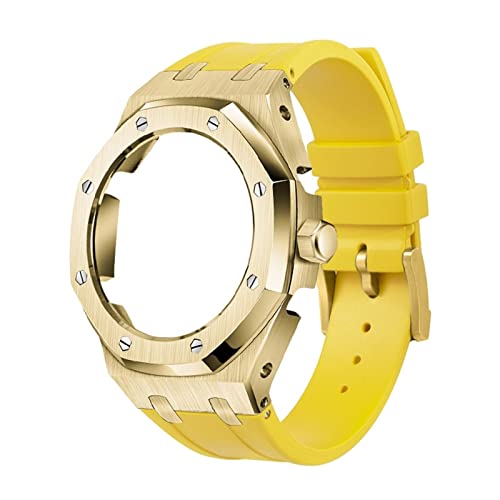 NXNONEPD GA2100 5rd Model Home Oak Metal Bezel Silicone Strap Simple In-one Watch Bands For GA2100/2110 Accessories von NXNONEPD