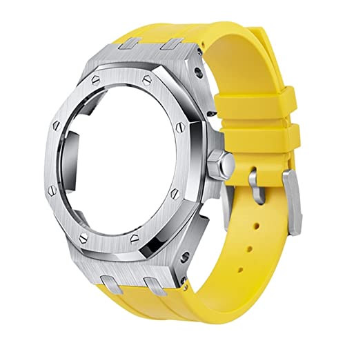 NXNONEPD GA2100 5rd Model Home Oak Metal Bezel Silicone Strap Simple In-one Watch Bands For GA2100/2110 Accessories von NXNONEPD