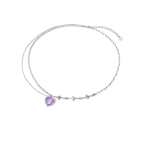 NXNONEPD GSZCCZS Halskette Halskette für Frauen lieben Anhänger Halskette Licht Luxus High-End-Schlangekette Kettenzubehör Schmuck Halskette von NXNONEPD