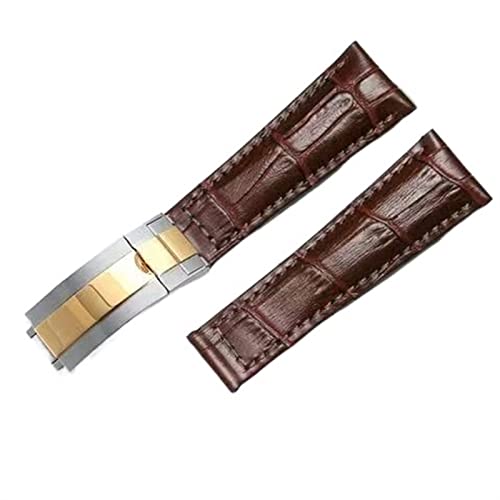 NXNONEPD Genuine Leather Strap For Water Yacht Logtype Green Bracelet 20mm Butterfly Buckle Watch Band NXNONEPD Genuine Leather Strap For Water Yacht Logtype Green Bracelet 20mm Butterfly Buckle Watch Band von NXNONEPD