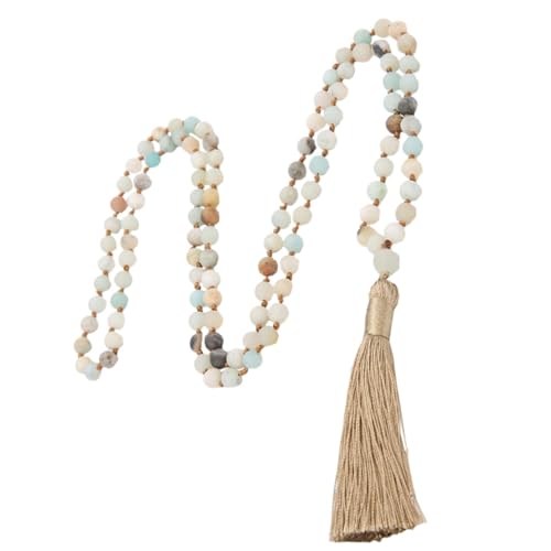 NXNONEPD Halbpreziöse Steinkette 108 Perlen Natursteinmaterial Frauen Mode einfaches Accessoire NXNONEPD Halbpreziöse Steinkette 108 Perlen Natursteinmaterial Frauen Mode einfaches Accessoire von NXNONEPD