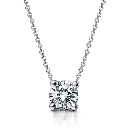 NXNONEPD Halskette Ästhetik, Halskette verlängerte Kabel Runde Form kubische Zirkonia Einer kubisch Zirkonia Design Jubiläum Halskette von NXNONEPD