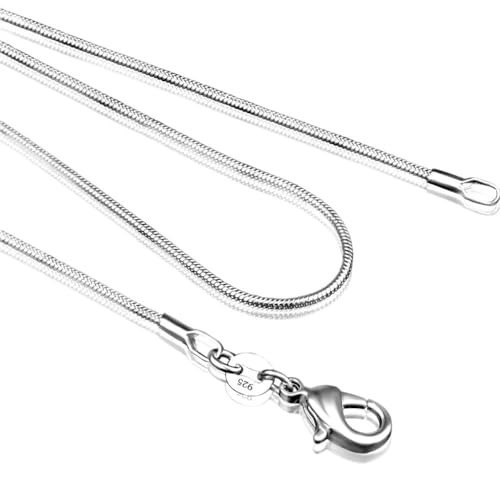 NXNONEPD Halskette Frauen, Schmuckschlangenkette 1mm 16 18 20 22 24 " von NXNONEPD