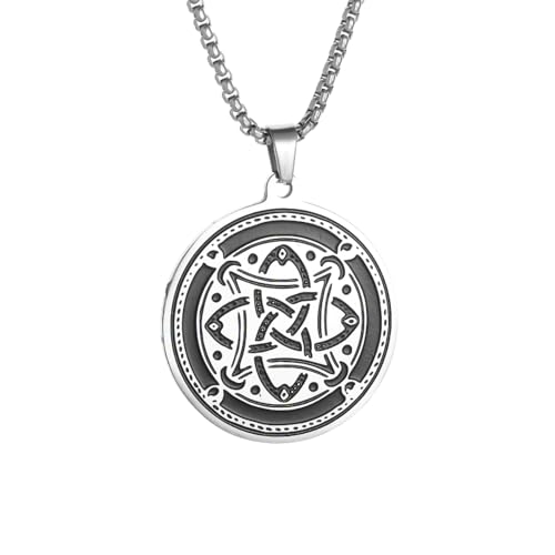 NXNONEPD Halskette Frauen Kette Männer überqueren Retro Nordic Irish Knot Hexenpendellänkein persönlicher Amulettschmuck für und schenkt ihn von NXNONEPD