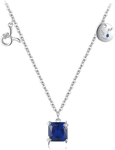 NXNONEPD Halskette Frauenmädchen Sterling Silber zwölf Sternbilder Zirkon leuchtender Anhänger eingelegter Guardian Choker Juwely von NXNONEPD