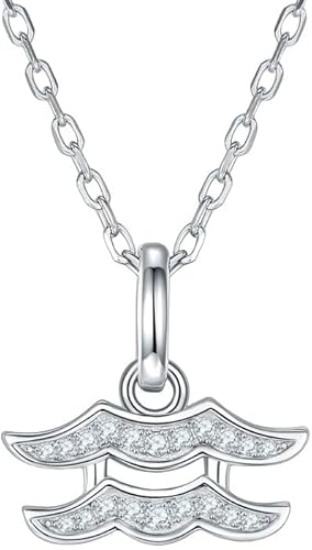 NXNONEPD Halskette Silber glänzende Halsketten Sterling zwölf Sternbilder Moissanit Inlay Zodiac Anhänger für Frauen Schmuck von NXNONEPD