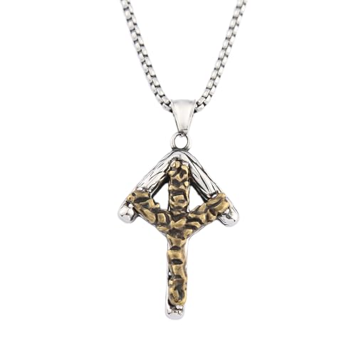 NXNONEPD Halskette Vintage Nordic 316L Stahlanhänger einzigartiger S -Symbol -Halsketten für Männer Amulettschmuck, Sterlingsilber, kein Edelsteinschmuck NXNONEPD Halskette Vintage Nordic 316L Stahlanhänger einzigartiger S -Symbol -Halsketten für Männer Amulettschmuck, Sterlingsilber, kein Edelsteinschmuck von NXNONEPD