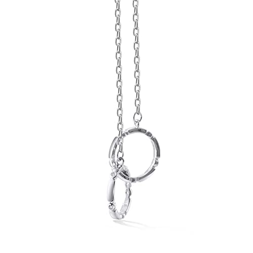 NXNONEPD Halskette für Erwachsene, Hochzeitskette für Frauen, Rolo -Kubikzirkonia, ineinandergreifender Ringdesign, Hochzeitskette von NXNONEPD