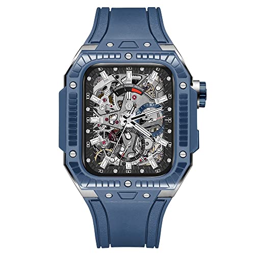 NXNONEPD Keramikkoffer für Band 45 mm Metal -Lünette für die IWatch -Serie 8 7 6 5 Se 44mm Fluororubber -Gurt Correa Modification Kit von NXNONEPD