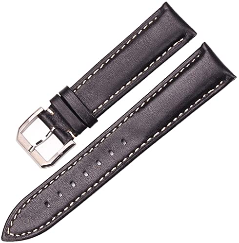 NXNONEPD Leder Uhrengurt Vintage Uhren Band Armband Schwarz braun handgefertigt glatte echte Leder Uhren -Uhr -Uhr -Accessoires Metallschnalle von NXNONEPD