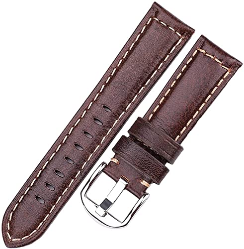 NXNONEPD Leder Uhrengurt echte Leder -Uhren -Bänder glatte Gürtel Frauen Männer 22 mm 24 mm Gurt Metall polierte Schraube in Schnalle von NXNONEPD