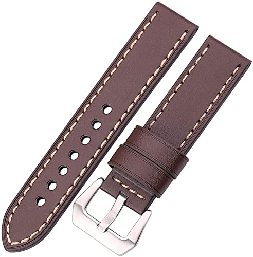 NXNONEPD Leder Uhrengurt echtes Leder -Uhrband -Armband 20mm 22 mm 24 mm schwarz braun braun handgefertigter Uhrenbandgurt Frauen Accessoires Uhr Accessoires von NXNONEPD