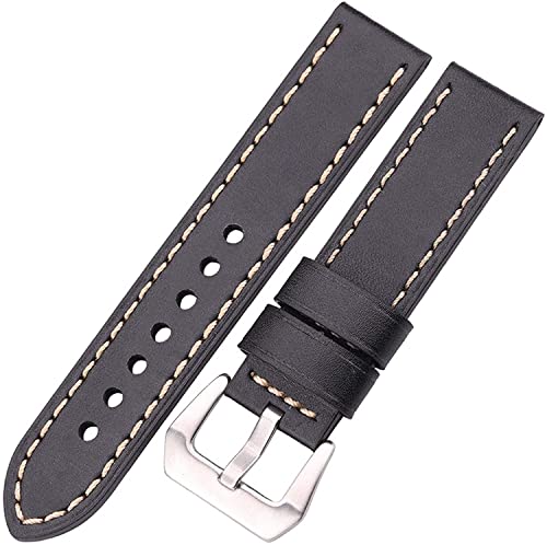 NXNONEPD Leder Uhrengurt echtes Leder -Uhrband -Armband 20mm 22 mm 24 mm schwarz braun braun handgefertigter Uhrenbandgurt Frauen Accessoires Uhr Accessoires von NXNONEPD