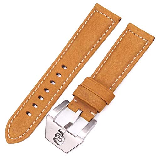 NXNONEPD Leder Uhrengurtverschluss Watchbänder Männer 22 mm 24 mm echte Leder Frauen Uhren -Band -Gurt Edelstahlschnalle von NXNONEPD