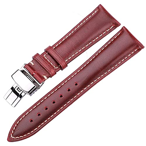 NXNONEPD Leder echtes Leder -Uhrband -Frauen -Männer Bandgurt 18mm 20 mm 22 mm 24 mm mit Stahlschnalle von NXNONEPD